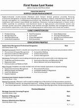 Photos of Supply Chain Management Resume Entry Level