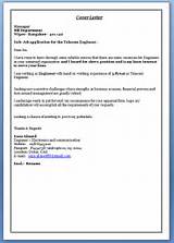 Photos of Cover Letter For Electrical Engineer Fresher