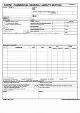 Acord General Liability Claim Form Photos