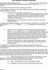 Pictures of Indiana Residential Real Estate Purchase Agreement