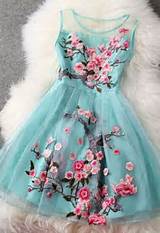 Images of Blue Dress With Pink Flowers