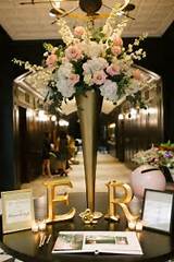 Golden Wedding Flower Arrangements