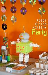 Robot Decorations Party Photos