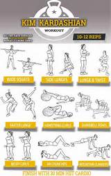 Images of Kim Kardashian Workout Exercises