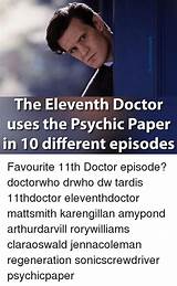 Doctor Who Psychic Paper Pictures