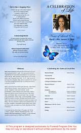 Images of Online Funeral Program Template