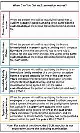 Certification Of Work Experience Contractors License