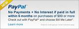 Paypal Credit No Payments For 6 Months