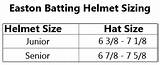 Pictures of Easton Youth Batting Helmet Size Chart