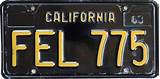 Pictures of Replica License Plates California