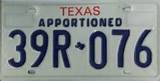 Images of Apportioned Plates Texas