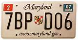 Images of Maryland Car License Plates