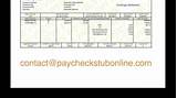 Pictures of Payroll Check Stub Images