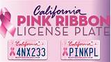 Images of Breast Cancer License Plate California