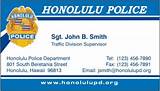 Pictures of Business Cards Honolulu