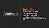 Pictures of Personal Business Cards Templates Free