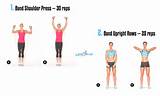 Images of Workout Routine Using Resistance Bands