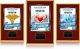 Photos of Top Doctor Award Plaque