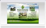 Pictures of Lawn And Landscaping Business Cards