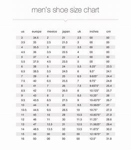 Mens Shoe Size Chart For Your Reference Shoe Size Chart Men Shoes