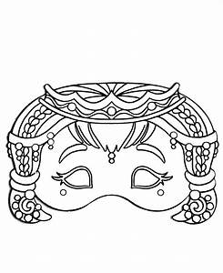Carnival Mask To Decorate Masks Kids Coloring Pages
