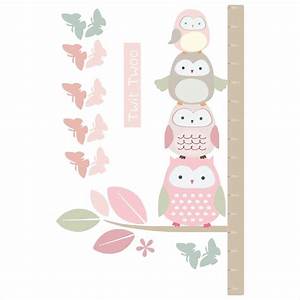 Springtime Owl Height Chart Sticker By Littleprints