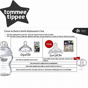Tommee Tippee New Super Soft Bottle Teat Size Variation