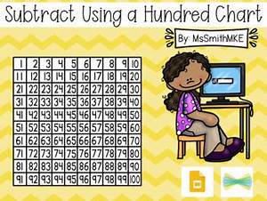 subtract using a hundred chart guided practice seesaw and google slides