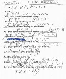 Crazy Patsy Cline Guitar Chord Chart In Bb Major And Later B Major