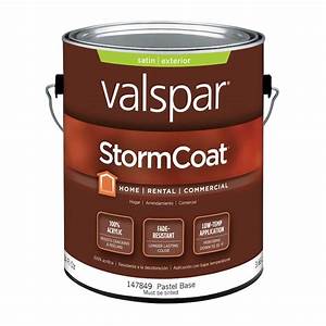 Valspar Satin Storm Coat White Exterior Tintable Paint Actual Net