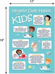 Amazon Com Kids 7 Healthy Daily Habits Poster Hygiene Posters For