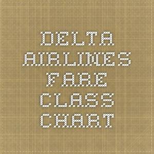 Delta Airlines Fare Class Chart Delta Airlines Delta Class