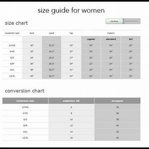 Lululemon Men 39 S Size Chart