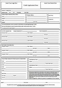 52 Credit Application Form Template Free Heritagechristiancollege