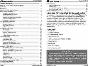 Midland Radio Mxt115 Mobile Gmrs Transceiver User Manual Owners Manual