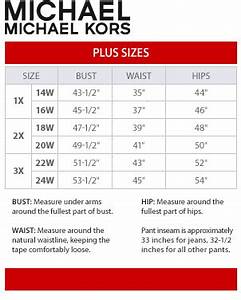 Michael Michael Kors Plus Size Chart Via Macys Brand Name Plus Size