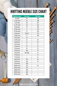 Knitting Needle Sizes Conversion Chart Recommentation For Beginners