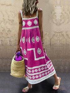 Bohemian Casual Large Size Dress Dress Sleeveless Boho Dress