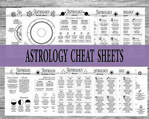 Astrology Cheat Sheets Digital Grimoire Pages Printable Astrology