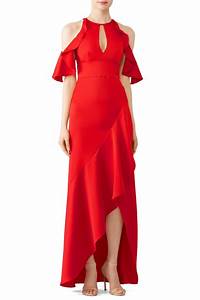Red Ruffle High Low Gown By Ml Lhuillier For 60 Rent The Runway