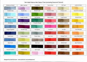 Tim Holtz Distress Inks Colour Chart Including Season Colours Tim