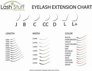 Get Free Eyelash Extension Size Chart Types Of Eyelash Extensions
