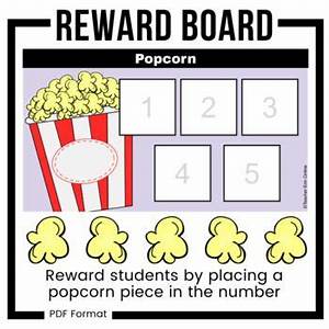 Reward Board Popcorn Student Incentive Behavior Chart Vipkid