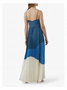  Millen Pleated Maxi Dress Blue Multi At John Lewis Partners