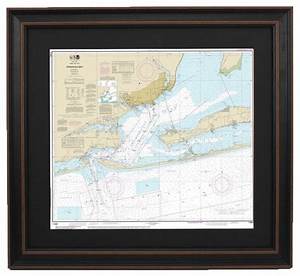 Framed Nautical Chart Pensacola Bay Traditional Prints And Posters