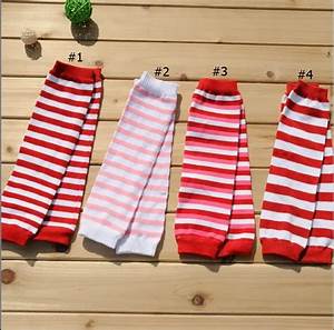 Free Size Baby Girl Leg Warmers Red White Striped Children Cotton