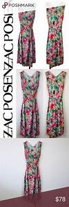 Zac Posen Multicolored Print Wrap Sun Dress S Midi Dress Summer