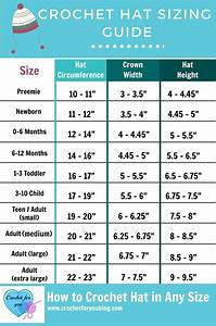 How To Crochet Hat In Any Size Crochet Hat Sizing Guide Crochet Hats