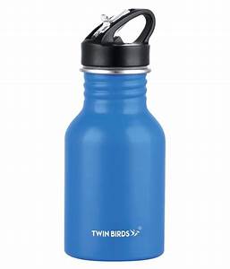 Twin Birds Doodle Blue 350 Ml Stainless Steel Water Bottle Set Of 1