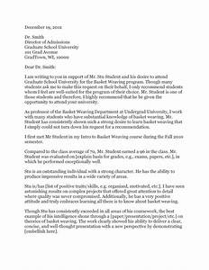 Recommendation Letter Template For Student From Teacher